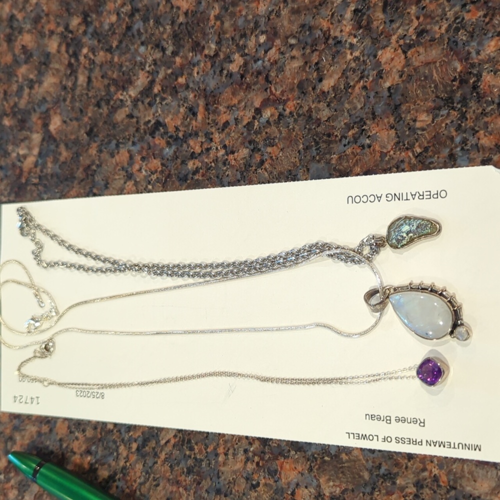 3 necklace sold separately